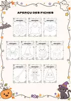 Aperçu - Feuilles d'exercices - Poinçon Halloween – 10 modèles maternelle - Page 3