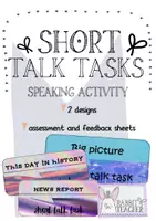 Vorschau - Aufgabenkarten - Short talk tasks: 2 designs (+ feedback and assessment sheets) - Deckblatt
