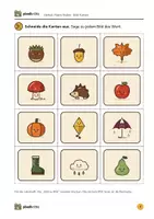 Vorschau - Spiele - Herbst: Paare finden | Aufdeck- und Merkspiel mit 12 Herbst-Figuren, Bild-Karten und Wort-Karten mit Silbenbögen | Klasse 1–2 | Deutsch, Sachunterricht - Seite 3