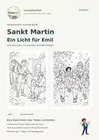 Vorschau - Arbeitsblätter - **Sankt Martin – Lesegeschichte mit Verständnisfragen & Ausmalbildern | Klasse 3 | differenziert - Deckblatt
