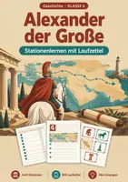 Vorschau - Arbeitsblätter - Alexander der Große, Stationenlernen, Klasse 6 - Deckblatt