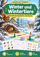 Vorschau - Arbeitsblätter - Winter und Wintertiere, Lernspiel, Klasse 2 - Deckblatt