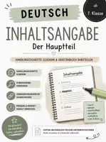 Vorschau - Stundenentwürfe - Inhaltsangabe Klasse 7/8: Der Hauptteil – Handlungsschritte gliedern, Streichprobe, Verknüpfungswörter, Präsens & Perfekt - Deckblatt
