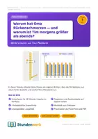 Vorschau - Stundenentwürfe - Wirbelsäule Rücken Klasse 5 6 (Std 1) - Deckblatt