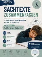 Vorschau - Stundenentwürfe - Sachtexte zusammenfassen Klasse 7/8: Lesemethode, Hauptaussagen, Belege & Basissatz – am Beispiel „Schlaf in der Pubertät“ - Deckblatt
