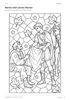Vorschau - Mal- und Bastelvorlagen - Sankt Martin – 5 Mosaik-Ausmalbilder | Klasse 3 - Seite 3