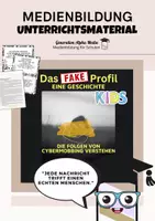 Vorschau - Arbeitsblätter - Cybermobbing Prävention - Das Fake Profil - Deckblatt