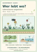 Vorschau - Arbeitsblätter - Wer lebt wo? Wiese, Hecke und Teich Klasse 3 - Deckblatt