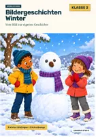 Vorschau - Arbeitsblätter - Bildergeschichten Winter Klasse 2: 3 Bildfolgen zum Schreiben - Deckblatt
