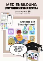 Vorschau - Mal- und Bastelvorlagen - Erstelle dein Smartphone - Handy basteln - Medienkompetenz - Deckblatt