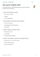 Vorschau - Arbeitsblätter - Sätze genauer bauen: Subjekt und Prädikat – Klasse 3 - Seite 3