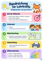 Vorschau - Arbeitsblätter - Silbenbaumeister - Silben bauen - Leseförderung - Grundschule - Seite 1