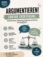 Vorschau - Stundenentwürfe - Lineare Erörterung Klasse 8/9 – Stoffsammlung, Gliederung, Einleitung und Schluss (mit Modelltext) - Deckblatt