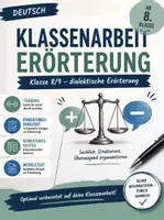 Vorschau - Stundenentwürfe - Klassenarbeit Erörterung Klasse 8/9 – dialektische Erörterung mit Training, Erwartungshorizont, Bewertungsraster und Modelltext - Deckblatt