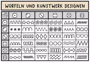 Vorschau - Mal- und Bastelvorlagen - Weihnachtsdeko Klassenzimmer, Dekoration, Fensterbilder, Boho, Sketchnotes würfeln - Seite 1