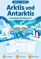 Vorschau - Arbeitsblätter - Arktis Antarktis, Lesetext, Klasse 6 - Deckblatt