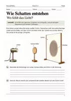 Vorschau - Arbeitsblätter - Wie Schatten entstehen Arbeitsheft Klasse 5–6 - Deckblatt