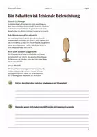 Vorschau - Arbeitsblätter - Wie Schatten entstehen Arbeitsheft Klasse 5–6 - Seite 1