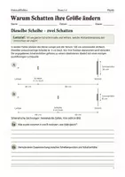 Vorschau - Arbeitsblätter - Schattengrößen vergleichen Arbeitsheft Klasse 5–6 - Deckblatt