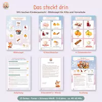 Vorschau - Bildkarten - Kinderpunsch selber machen – Bildrezept & Bildkarten für Kita |Aktionen mit Kindern im Winter (3–6 Jahre) - Seite 1
