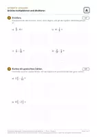 Vorschau - Klassenarbeiten - Schularbeit Brüche multiplizieren 2. Klasse - Seite 1