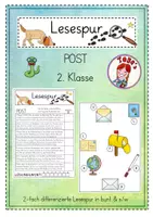 Vorschau - Arbeitsblätter - Mini-Lesespur Post (2. Klasse) - Deckblatt