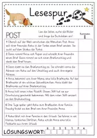 Vorschau - Arbeitsblätter - Mini-Lesespur Post (2. Klasse) - Seite 2