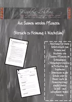 Vorschau - Arbeitsblätter - Experiment/Verusch zur Keimung und zum Pflanzenwachstum - Homeschooling geeignet! - Deckblatt