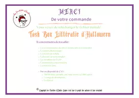 Aperçu - Apprentissages en autonomie - Task Box Littératie Thème Halloween - Page 1