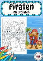 Voorbeeld - Tekenen en knutsel sjablonen - Piraten kleurplaten - Voorblad