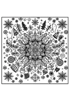 anteprima - Materiale per pittura e bricolage - 5 mandala di Natale da colorare - Pagina 1