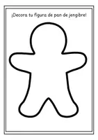 Vista previa - Manualidades / Dibujos para colorear - Decorar una figura de pan de jengibre: plantilla - Portada