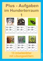 Vorschau - Arbeitsblätter - Plus- und Minusaufgaben im Hunderterraum - Seite 1