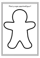 Voorbeeld - Tekenen en knutsel sjablonen - Peperkoekfiguur ontwerpen peperkoekmannetje sjabloon - Voorblad