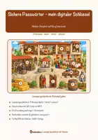 Vorschau - Mal- und Bastelvorlagen - Sichere Passwörter – mein digitaler Schlüssel – Lesespurgeschichte mit Rätselaufgaben (Klasse 3) - Seite 1