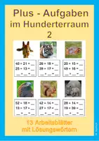Vorschau - Arbeitsblätter - Plusaufgaben im Hunderterraum - 2 - Deckblatt