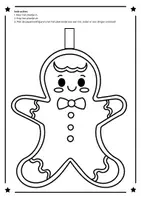 Voorbeeld - Afbeeldingskaarten - Peperkoekfiguren slinger knutselen: Kerst-kleurproject voor de klas - Pagina 1