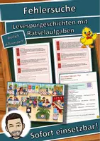Vorschau - Mal- und Bastelvorlagen - Fehlersuche – Bugs finden und beheben – Lesespurgeschichte mit Rätselaufgaben (Klasse 6) - Deckblatt