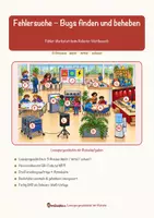 Vorschau - Mal- und Bastelvorlagen - Fehlersuche – Bugs finden und beheben – Lesespurgeschichte mit Rätselaufgaben (Klasse 6) - Seite 1