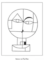 Voorbeeld - Tekenen en knutsel sjablonen - Senecio van Paul Klee, kleurplaat - Voorblad