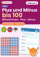 Vorschau - Arbeitsblätter - Plus und Minus bis 100 Blitzrechnen Klasse 2 | Kopfrechnen 19 Arbeitsblätter | Lösungen - Deckblatt