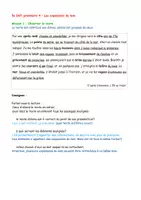 Aperçu - Préparation de séance / Séance complète - 5e Chantier de grammaire expansions du nom - Page 1