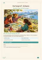 Vorschau - Arbeitsblätter - Kartenprofi Schweiz: Massstab und Wege 3/4 - Deckblatt