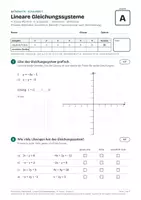 Vorschau - Klassenarbeiten - Schularbeit Gleichungssysteme 4. Klasse · 5 Gruppen - Deckblatt