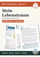Vorschau - Stundenentwürfe - Wovon träumst du? Stunde 1 gratis | PP/Ethik Kl. 5 - Deckblatt