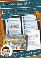 Vorschau - Arbeitsblätter - Barcodes und QR-Codes – Informationen in Strichen und Punkten – Lesespurgeschichte mit Rätselaufgaben (Klasse 7) - Deckblatt