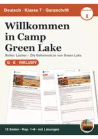 Vorschau - Arbeitsblätter - Löcher Lesetagebuch Kap. 1–6 Kl. 7 gratis - Deckblatt