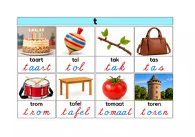 Voorbeeld - montessori woordkaarten medeklinkers - Voorblad