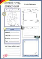 Vorschau - Arbeitsblätter - Bundesländer Deutschland Steckbrief - Deckblatt