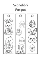 anteprima - Materiale per pittura e bricolage - Segnalibri di Pasqua da colorare - Pagina di copertina